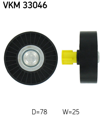 Deflection/Guide Pulley, V-ribbed belt - VKM 33046 SKF